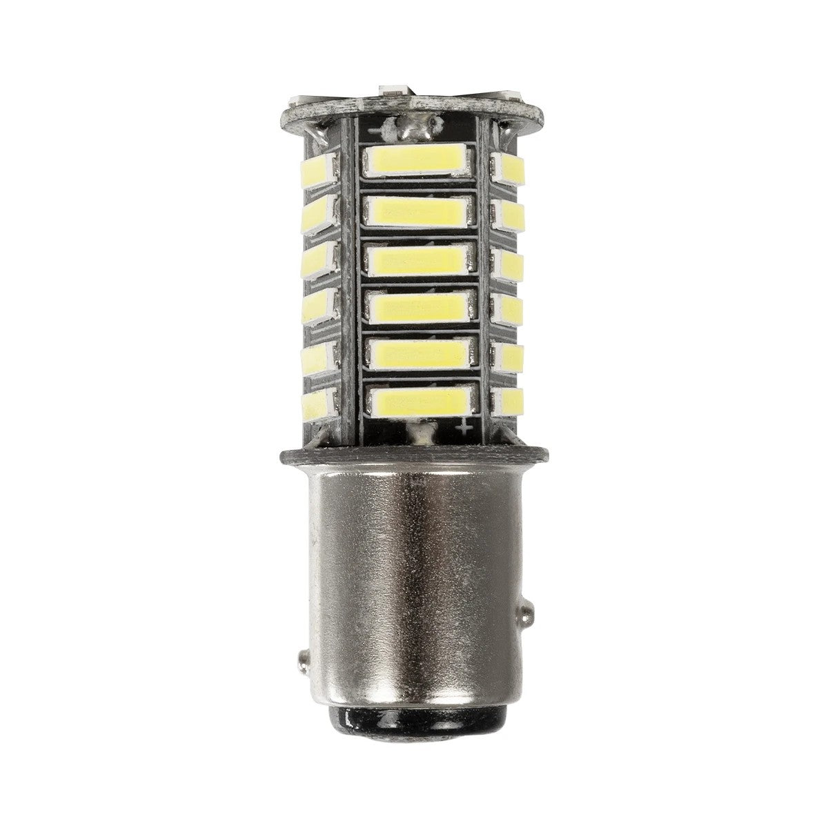 GLOBOSTAR® P21/5W-1157 81210 Λάμπα P21/5W 1157 BAY15D CANbus LED 2.6W 900lm 360° DC 12V IP20 Ψυχρό Λευκό 6000K - 36 x Epistar SMD7020 Chip - Μ1.8 x Π1.8 x Υ4.5cm - 1 Χρόνο Εγγύηση