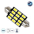 GloboStar® 81308 Λάμπα Αυτοκινήτου LED 42mm FESTOON - C5W 12xSMD5630 6W 900lm 120° DC 12-16V IP20 Μ4.2 x Π1.2 x Υ1.2cm Ψυχρό Λευκό 6000K - ledmania.gr