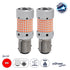GloboStar® 81479-B Λάμπες Αυτοκινήτου LED 1157 - BAY15D - P21/5W 3rd Generation Can-Bus Extreme Series 150xSMD2016 28W/56W 2240lm/4480lm 360° DC 12-16V IP20 Φ2.1 x Υ5.5cm Κόκκινο- Σετ 2 Τεμαχίων σε Box - ledmania.gr