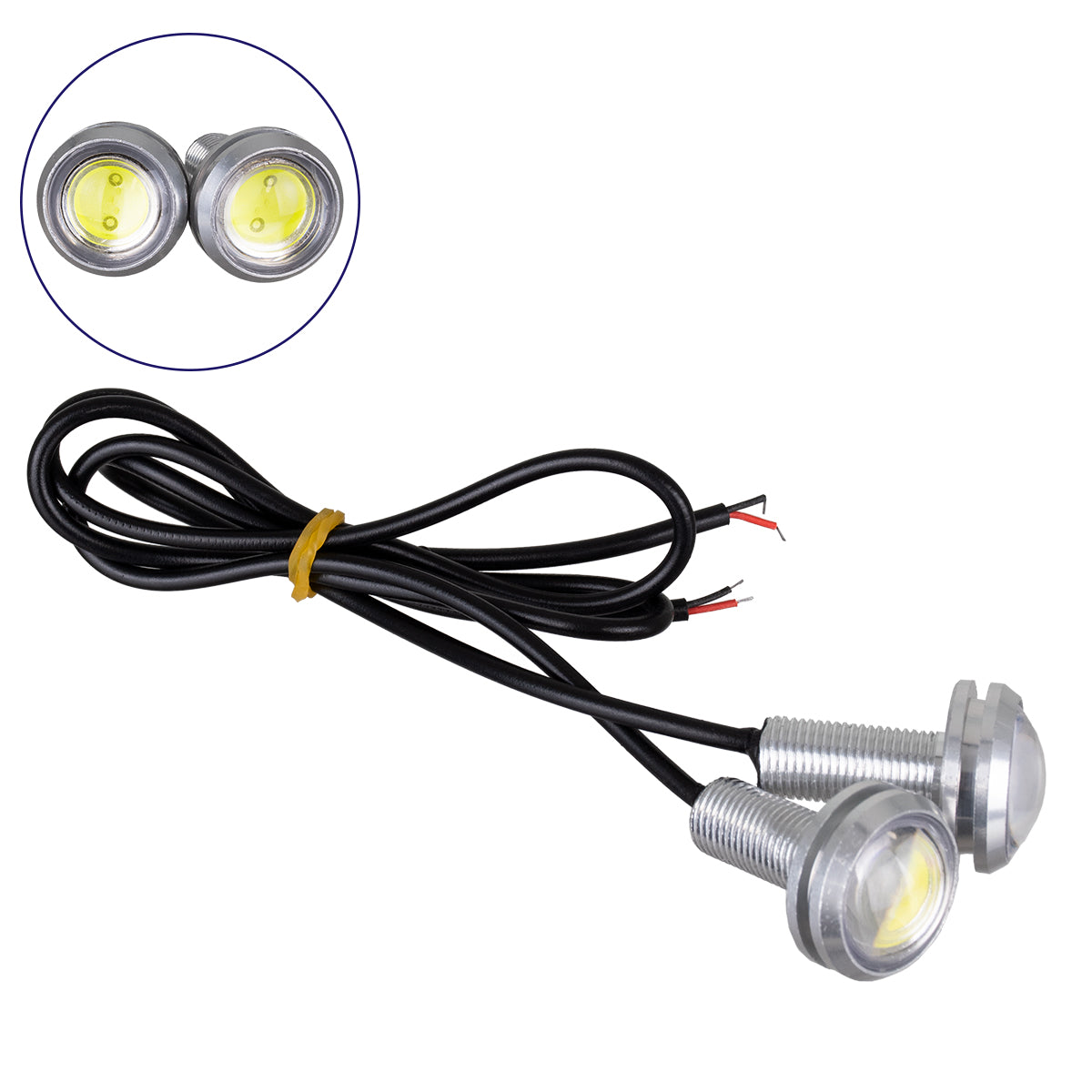 GLOBOSTAR® PLATELIGHT 81633 Φως Πινακίδας & DRL LED 3W/6W 270lm/540lm 120° DC 12V Αδιάβροχο IP65 Ψυχρό Λευκό 6000K - Μαύρο - Μ2.2 x Π3.3 x Υ2.2cm / Q0.5cm - Πακέτο 2 Τεμαχίων - 1 Χρόνο Εγγύηση - ledmania.gr