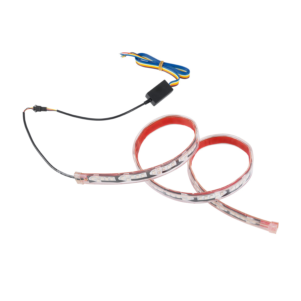 GloboStar® 81732 Car Backlit LED Strip Εύκαμπτη Ταινία 100cm Σήμανσης DRL Αυτοκινήτου 5 Προγραμμάτα Φωτισμού LED SMD 5050 7.6W DC 9-30V Αδιάβροχη IP65 RGB - 2 Χρόνια Εγγύηση - ledmania.gr