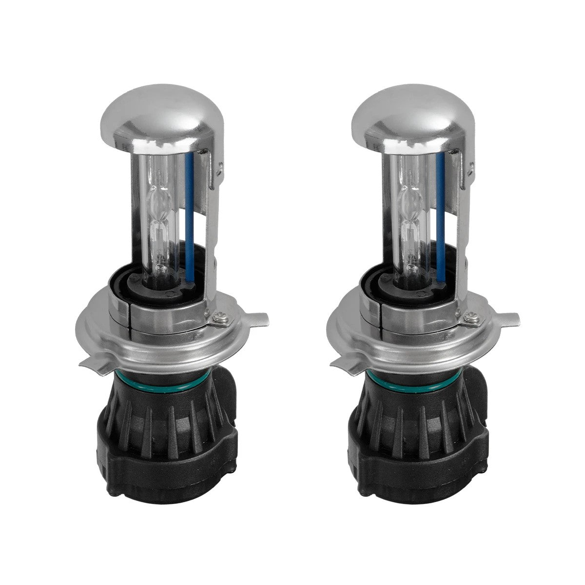 GLOBOSTAR® HID 84047 Λάμπα Xenon H4 H/L Super Vision Υψηλής Φωτεινότητας +30% 35W/70W 3500lm/7000lm 360° DC 12V Αδιάβροχο IP65 Ultra Ψυχρό Λευκό 8000K - Μ4.8 x Π4.8 x Υ10.2cm - Πακέτο 2 Τεμαχίων - 2 Χρόνια Εγγύηση - ledmania.gr