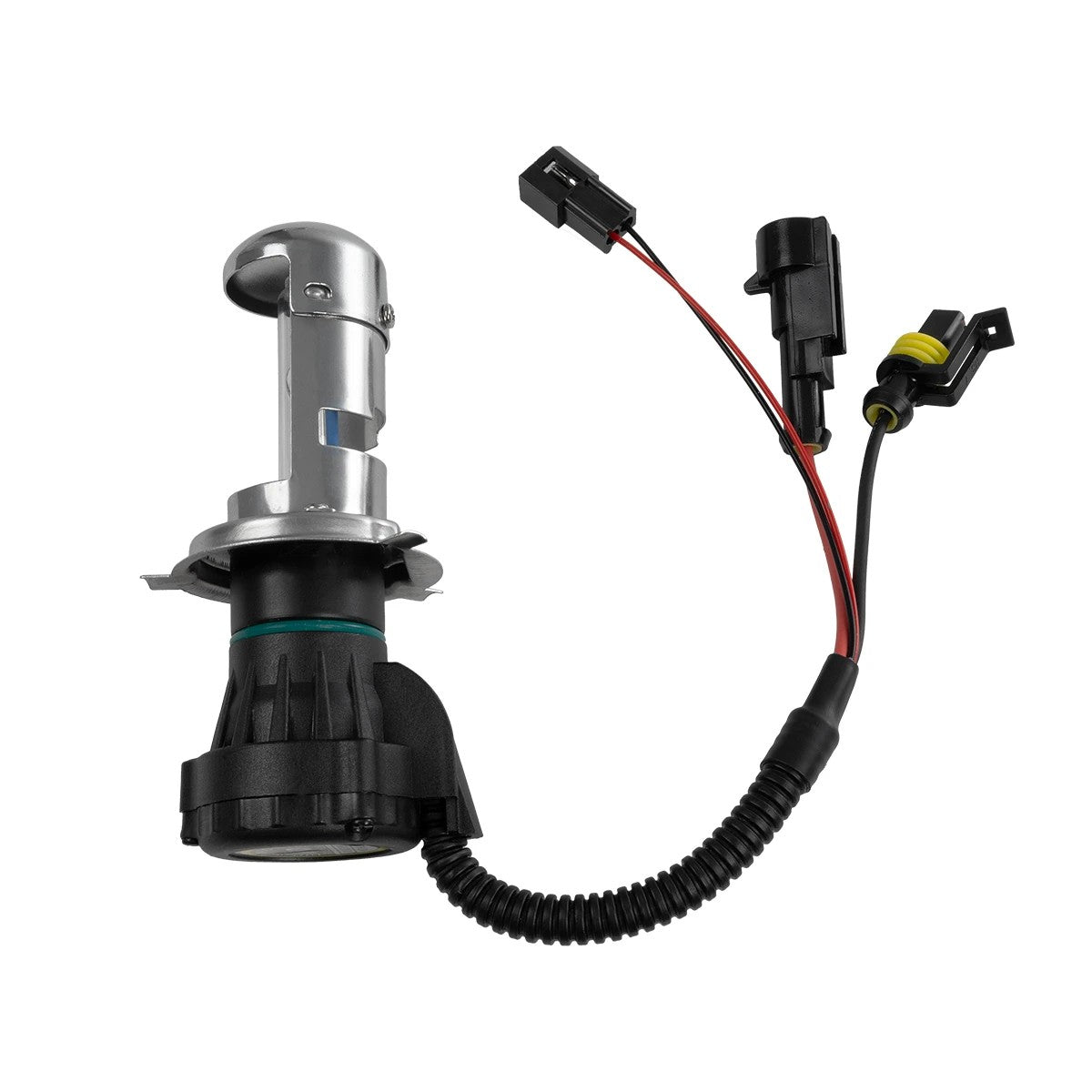 GLOBOSTAR® HID 84047 Λάμπα Xenon H4 H/L Super Vision Υψηλής Φωτεινότητας +30% 35W/70W 3500lm/7000lm 360° DC 12V Αδιάβροχο IP65 Ultra Ψυχρό Λευκό 8000K - Μ4.8 x Π4.8 x Υ10.2cm - Πακέτο 2 Τεμαχίων - 2 Χρόνια Εγγύηση - ledmania.gr