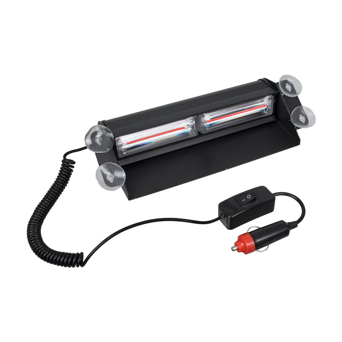 GloboStar® 85112 PRO Series Μπάρα Σήμανσης με Βεντούζες Στήριξης για Παρμπρίζ Οχήματος Πυροσβεστικής για Αυτοκίνητα & Φορτηγά 13 Προγραμμάτων Φωτισμού STROBE LED CREE CXB COB 18W DC 10-30V IP20 Κόκκινο - ledmania.gr
