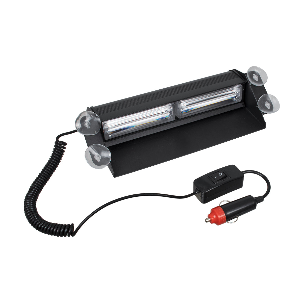 GloboStar® 85114 PRO Series Μπάρα Σήμανσης με Βεντούζες για Παρμπρίζ Οχήματος Αστυνομίας για Αυτοκίνητα & Φορτηγά 13 Προγραμμάτων Φωτισμού STROBE LED CREE CXB COB 18W DC 10-30V IP20 Μπλε - ledmania.gr