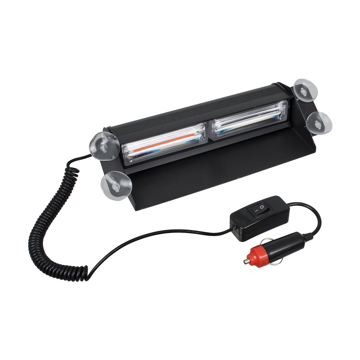 GloboStar® 85117 PRO Series Μπάρα Σήμανσης με Βεντούζες για Παρμπρίζ Οχήματος Αστυνομίας για Αυτοκίνητα & Φορτηγά 13 Προγραμμάτων Φωτισμού LED CREE CXB COB 18W DC 10-30V IP20 Κόκκινο & Μπλε - ledmania.gr