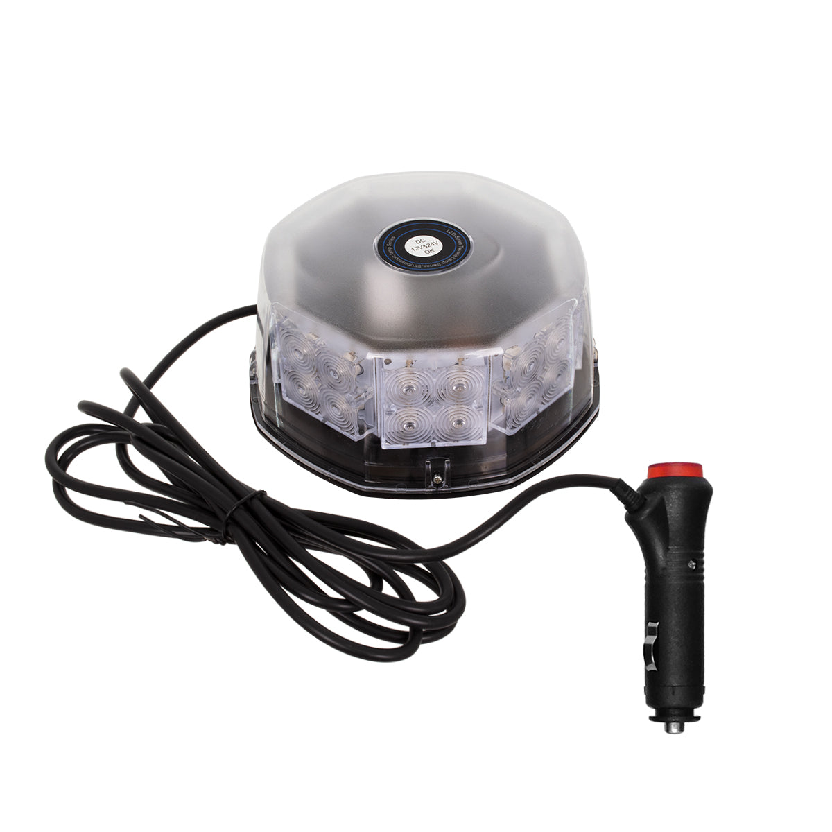 GloboStar® 85162 PRO Series Φάρος Σήμανσης Οχήματος Πυροσβεστικής για Αυτοκίνητα & Φορτηγά 6 Προγραμμάτων Φωτισμού STROBE LED 40W DC 10-30V Αδιάβροχος IP65 Κόκκινο - ledmania.gr