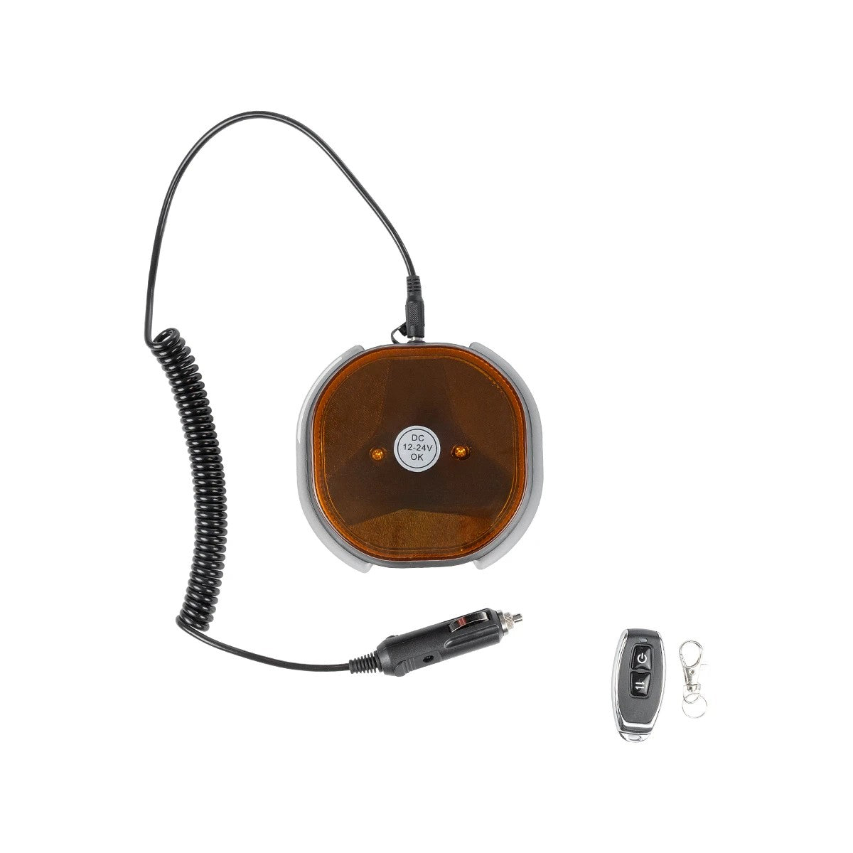 GloboStar® 85359 PRO Series Φάρος Σήμανσης Οχήματος Security - Ασφαλείας για Αυτοκίνητα & Φορτηγά 10 Προγραμμάτων Φωτισμού STROBE LED 48W DC 10-30V Αδιάβροχος IP65 Πορτοκαλί - ledmania.gr