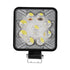 GloboStar® 85404 Vehicle Work Lights - Φώτα Εργασίας για Οχήματα LED 27W DC 10-30V Αδιάβροχο IP67 Ψυχρό Λευκό 6000K Μ14 x Π11 x Υ2.2cm - ledmania.gr