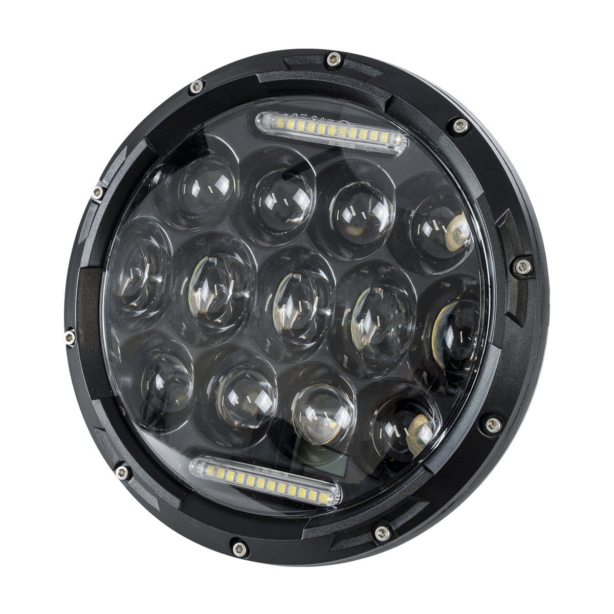 GloboStar® 85417 Σετ 2 x Φανάρια JEEP WRANGLER 7'' Ιντσών Βασικού Φωτισμού H/L με Ring Light DRL & Φλας LED CREE CXB COB 75W 12000lm DC 10-30V Αδιάβροχα IP67 Ψυχρό Λευκό 6000K - ledmania.gr