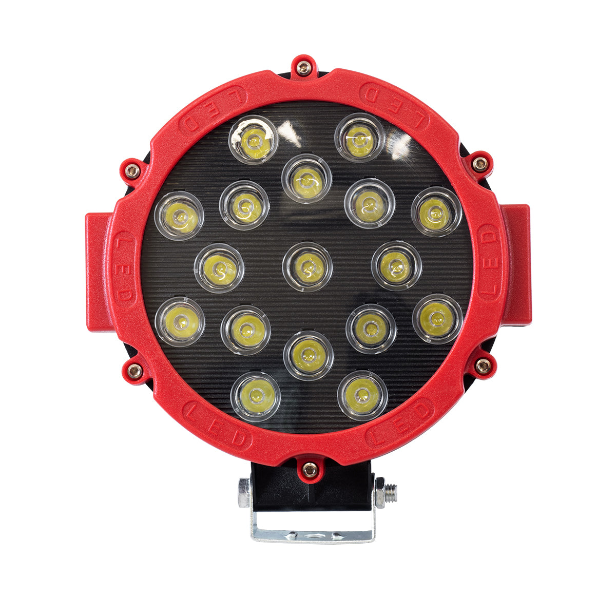 GloboStar® 85422 Vehicle & Forklift Work Lights - Φώτα Εργασίας για Οχήματα Περονοφόρα - Κλάρκ LED 45W DC 9-80V Αδιάβροχο IP67 Μαύρο Κόκκινο Μ20 x Π18 x Υ5cm - ledmania.gr