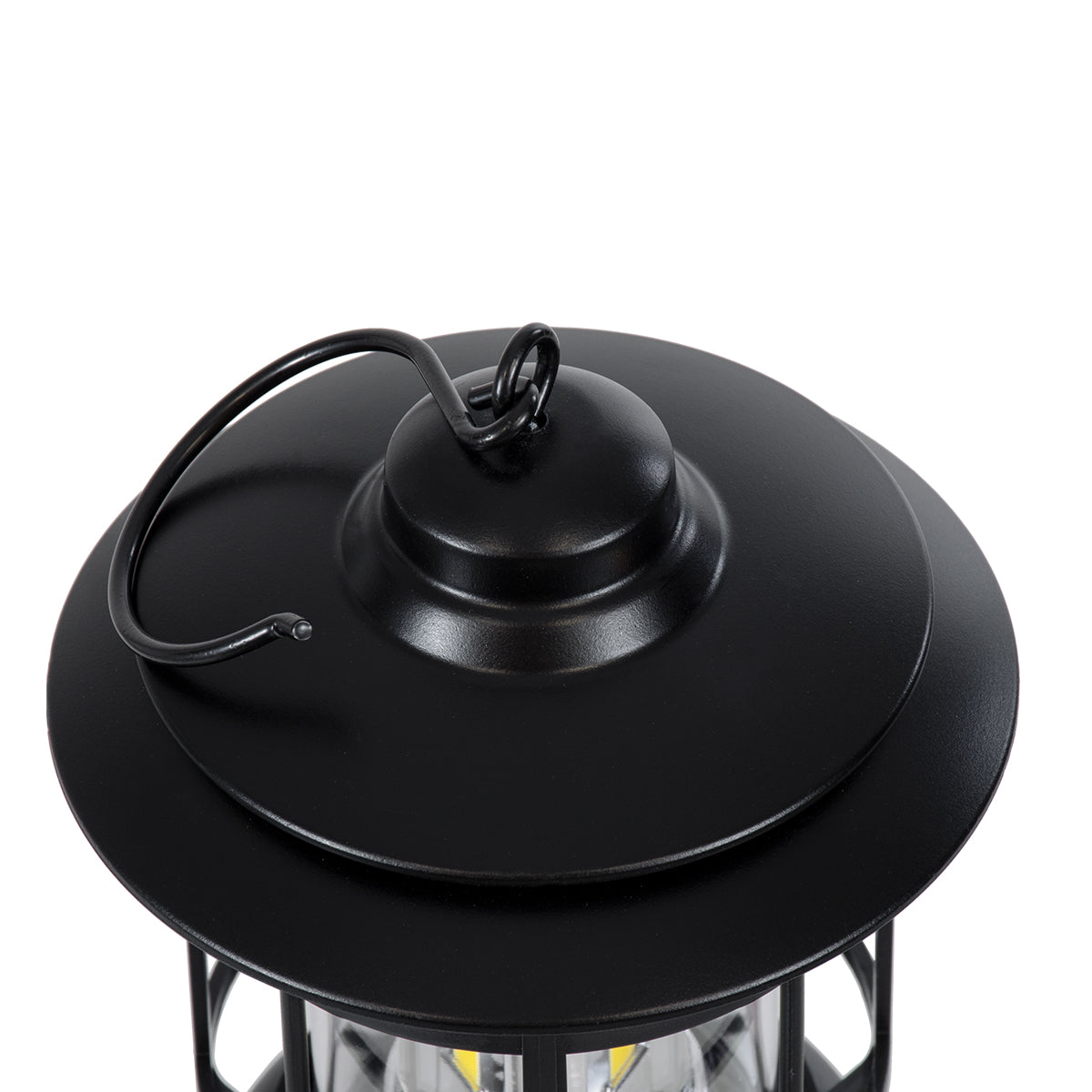 GloboStar® 85692 Αυτόνομο Επαναφορτιζόμενο Φανάρι Camping LED 5W USB 2.0 με Επαναφορτιζόμενη Μπαταρία 1 x 18650 2000mAh Li-ion - IP20 - Dimmable - Μαύρο με Διάφανο Γυαλί - Θερμό Λευκό 3000K Φ12 x Υ17cm - ledmania.gr