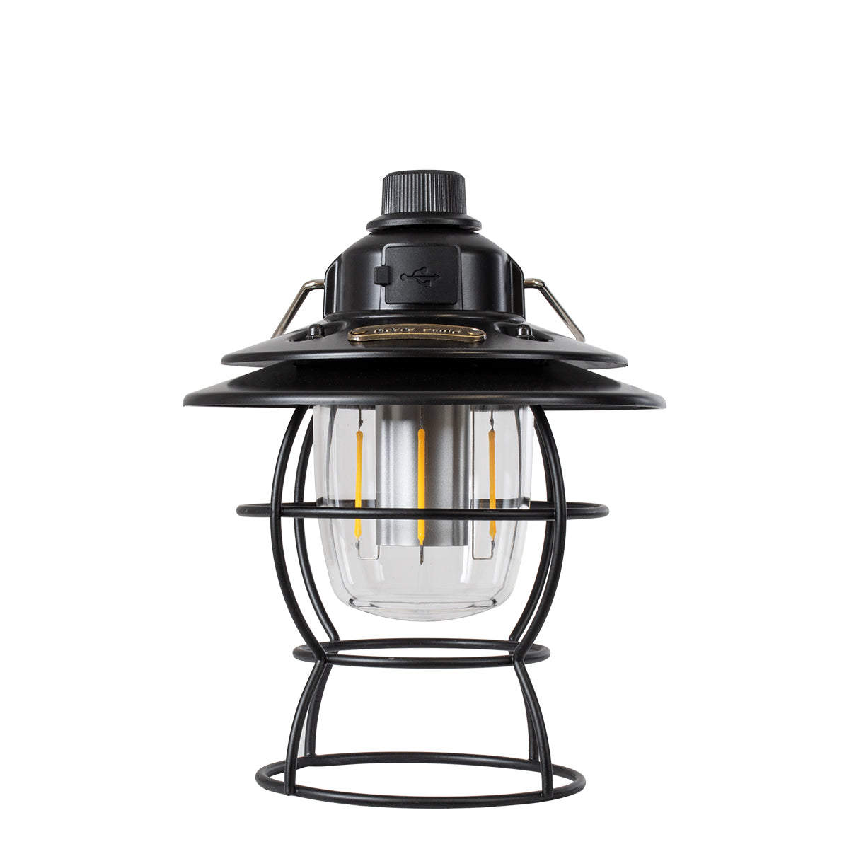 GloboStar® 85695 Αυτόνομο Φανάρι Camping LED 4W USB 2.0 με Επαναφορτιζόμενη Μπαταρία 1 x 18650 2000mAh Li-ion Power Bank IP20 Dimmable Μαύρο με Διάφανο Γυαλί CCT Εναλλαγή Φωτισμού μέσω On/Off All In One Ψυχρό 6000K+Φυσικό 4500K+Θερμό 2700K Φ13.5 x Υ17.5cm - ledmania.gr