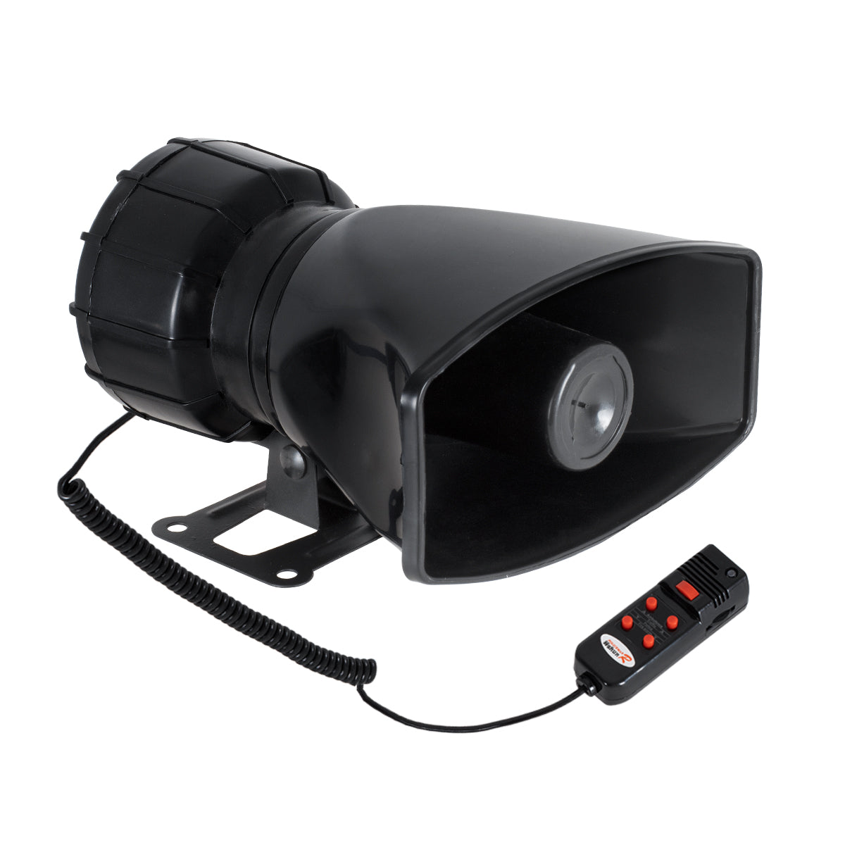 GloboStar® 85698 Τηλεβόας - Ντουντούκα - Σειρήνα - Κόρνα Αυτοκινήτου με 5 Προγράμματα Ήχητικών Εφέ Αστυνομίας - Πυροσβεστικής - Security με Μικρόφωνο - 100W 300db DC 12V Αδιάβροχο IP65 - ledmania.gr