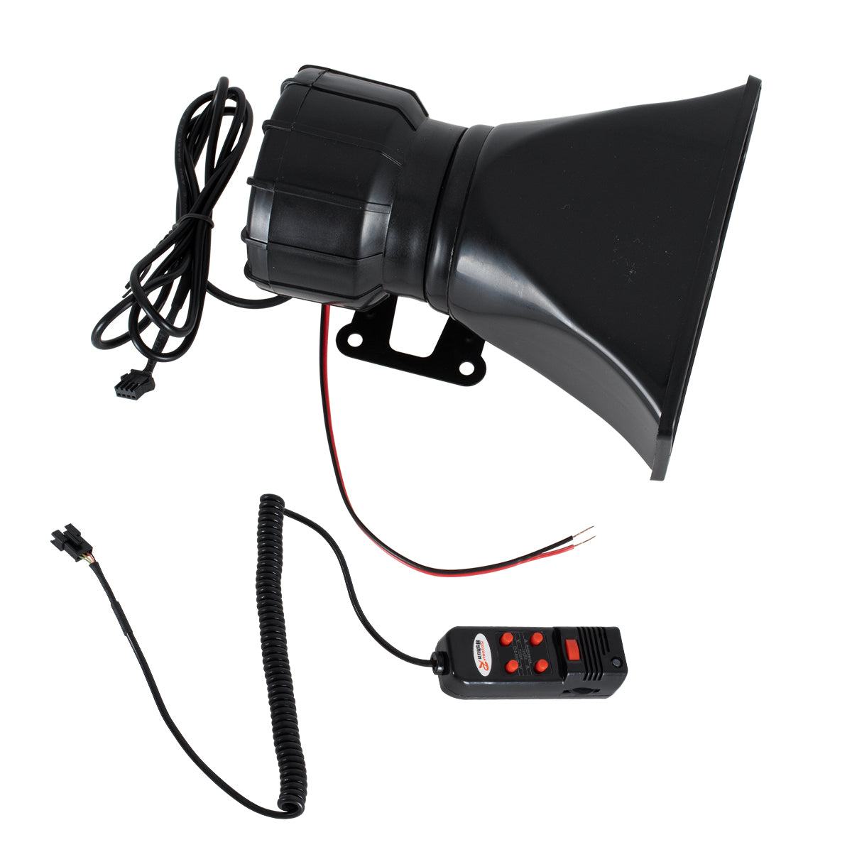 GloboStar® 85698 Τηλεβόας - Ντουντούκα - Σειρήνα - Κόρνα Αυτοκινήτου με 5 Προγράμματα Ήχητικών Εφέ Αστυνομίας - Πυροσβεστικής - Security με Μικρόφωνο - 100W 300db DC 12V Αδιάβροχο IP65 - ledmania.gr