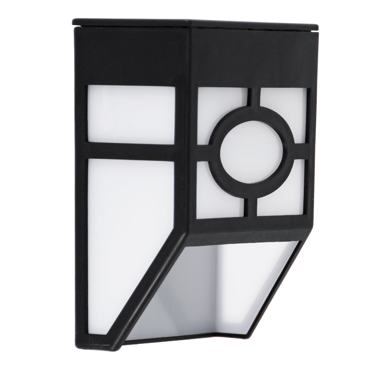 GloboStar® 85708 ΣΕΤ 4 Τεμαχίων Αυτόνομα Ηλιακά Φωτιστικά Τοίχου Μαύρα-Λευκά LED SMD 1W 100lm με Ενσωματωμένη Μπαταρία 600mAh - Φωτοβολταϊκό Πάνελ με Αισθητήρα Ημέρας-Νύχτας Αδιάβροχα IP65 Ψυχρό Λευκό 6000K - ledmania.gr