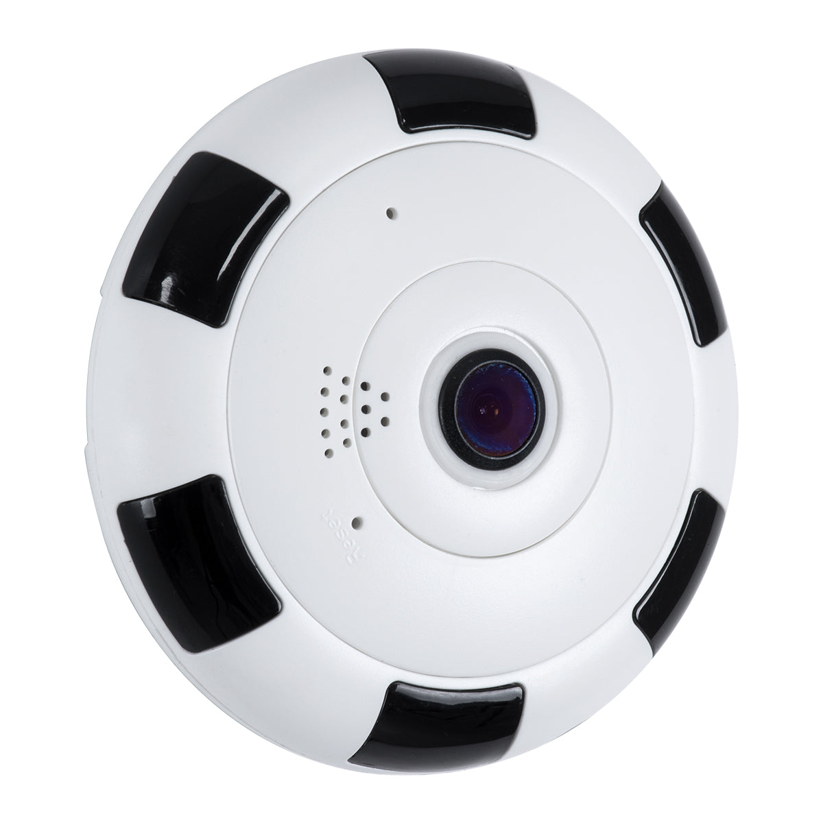 GloboStar® 86027 Επιτοίχια IP Camera 1080P WiFi 360° Μοιρών - Νυχτερινή Όραση με LED IR - Διπλή Κατέυθυνση Ομιλίας - Ανιχνευτή Κίνησης - Νυχτερινή Λήψη - Λευκό Μαύρο - ledmania.gr