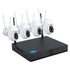 GloboStar® 86039 Ασύρματο Καταγραφικό με 4 x Camera 2MP 1080P WiFi  360° Μοιρών - Αδιάβροχο IP66 - Νυχτερινή Όραση με LED IR - Διπλή Κατέυθυνση Ομιλίας - Ανιχνευτή Κίνησης - Νυχτερινή Λήψη - Λευκό - ledmania.gr