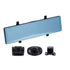 GloboStar® 86057 Καθρέπτης Αυτοκινήτου με 3 Κάμερες 3CHs AHD 1080P 170° - 4G Sim Card Slot - WiFi - GPS Navigator - Bluetooth - G Sensor - 24h Monitoring - FM Transmitter -  Νυχτερινή Όραση - Μαύρο - ledmania.gr