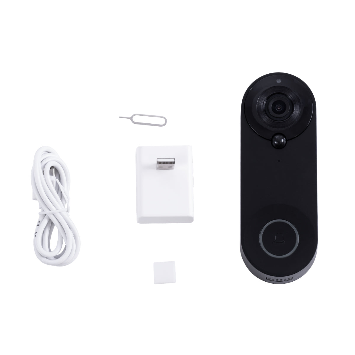 GloboStar® 86075 Επαναφορτιζόμενη Ψηφιακή Έξυπνη Camera Εξώπορτας 1080P WiFi 166° Μοιρών - 2500mAh - Νυχτερινή Όραση με LED IR - Ανιχνευτή Κίνησης - Κουδούνι - Διπλή Κατέυθυνση Ομιλίας - Μαύρο - ledmania.gr