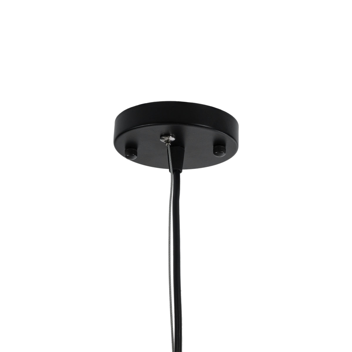 GLOBOSTAR® LILY 01561 Vintage Κρεμαστό Φωτιστικό Οροφής με Ντουί 1 x E27 AC 220-240V IP20 - Μαύρο & Λευκό - Μ90 x Π90 x Υ20cm - ledmania.gr