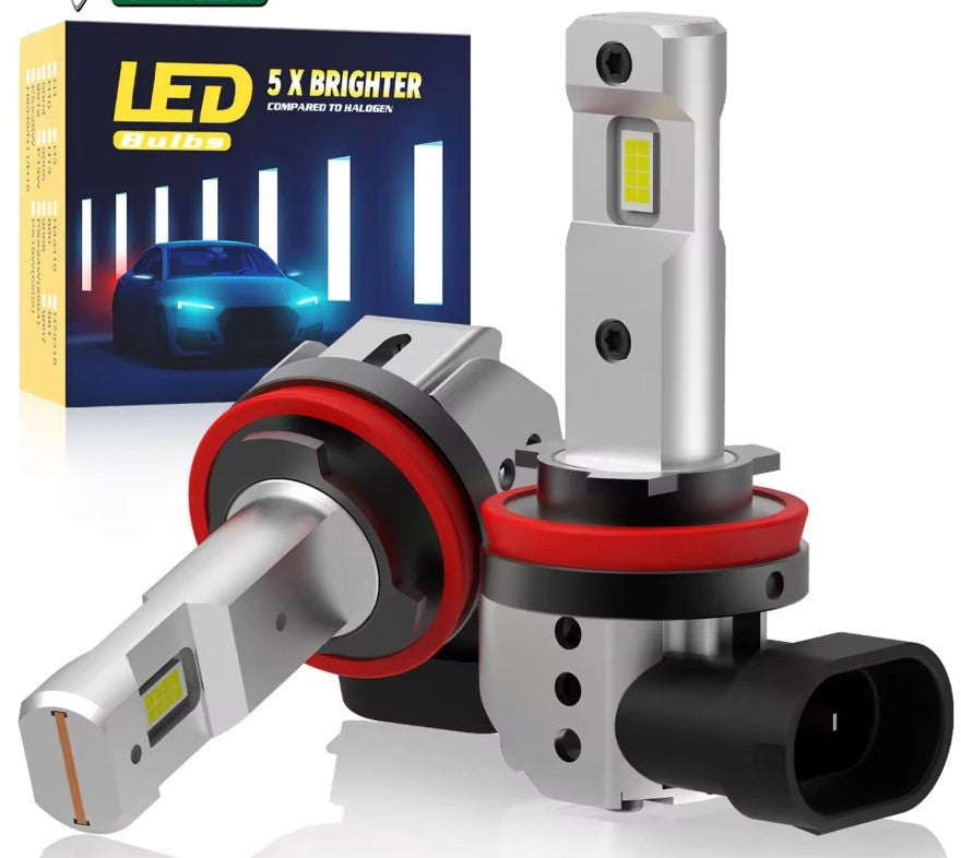 H16 Led Αυτοκινήτου  Canbus DC 12-18v Μίνι Μέγεθος 1:1 3570 led chip-Ψυχρο Λευκό-ΣΕΤ 2 τεμ. - ledmania.gr