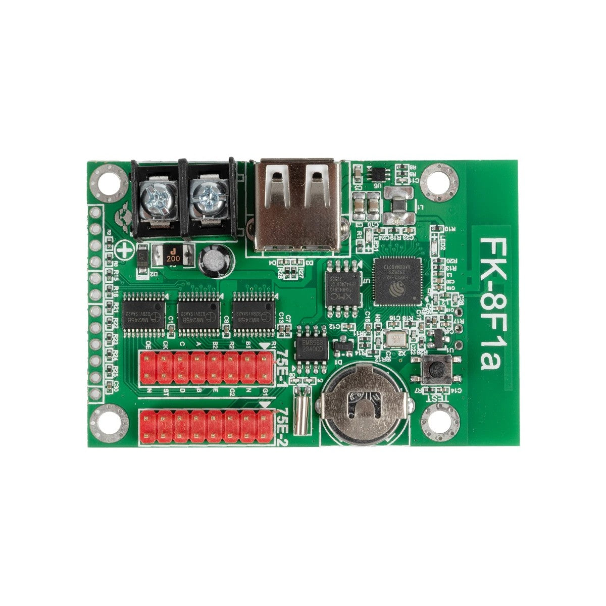 GLOBOSTAR® CARD-FK-8F1a 90094 Κάρτα Εικόνας για Πολύχρωμες RGB LED Κυλιόμενες Ψηφιακές Επιγραφές/Οθόνες DC 5V IP20 - 1536x16/768x32 Pixels - Μ6.7 x Π4.5 x Υ1.5cm - 2 Χρόνια Εγγύηση - ledmania.gr