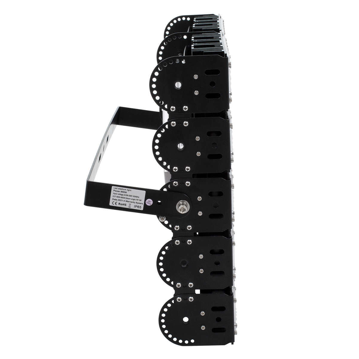 GLOBOSTAR® GOLIATH 90104 Προβολέας για Γήπεδα Tennis & Ποδοσφαίρου 5x5 LED 500W 75000lm 75°x135° SDCM<5 Fish Eye Lens AC 220-240V Αδιάβροχο IP65 IK08 Φυσικό Λευκό 5000K - Lumileds SMD Chip & Mean Well Driver - Μαύρο Ματ - Μ62 x Π22 x Υ45cm - 5 Χρόνια Ε...