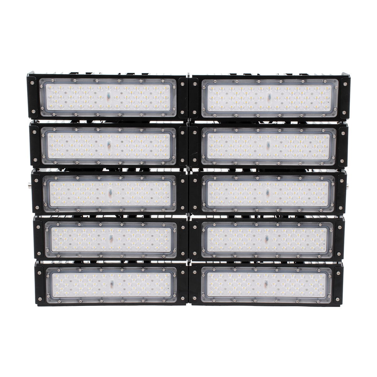 GLOBOSTAR® GOLIATH 90104 Προβολέας για Γήπεδα Tennis & Ποδοσφαίρου 5x5 LED 500W 75000lm 75°x135° SDCM<5 Fish Eye Lens AC 220-240V Αδιάβροχο IP65 IK08 Φυσικό Λευκό 5000K - Lumileds SMD Chip & Mean Well Driver - Μαύρο Ματ - Μ62 x Π22 x Υ45cm - 5 Χρόνια Ε...