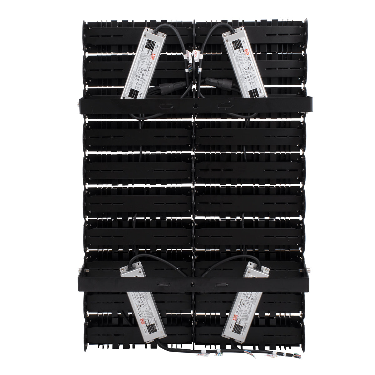 GLOBOSTAR® GOLIATH 90105 Προβολέας για Γήπεδα Tennis & Ποδοσφαίρου 5x5 LED 1000W 150000lm 75°x135° SDCM<5 Fish Eye Lens AC 220-240V Αδιάβροχο IP65 IK08 Φυσικό Λευκό 5000K - Lumileds SMD Chip & Mean Well Driver - Μαύρο Ματ - Μ62 x Π22 x Υ90cm - 5 Χρόνια...