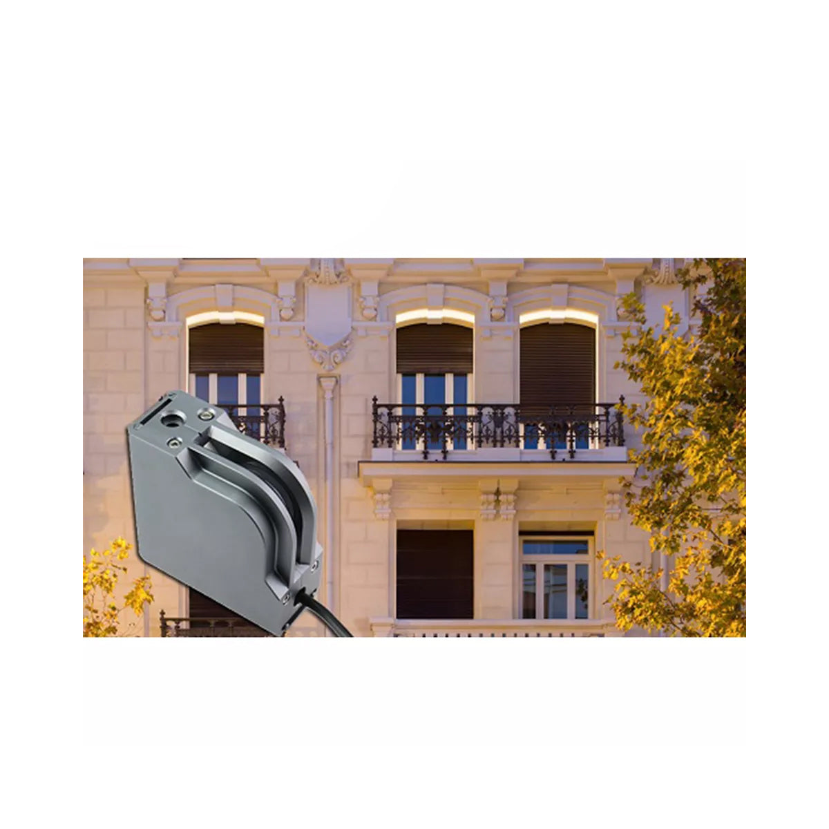 GloboStar® WINDOW-CORNA 90113 Αρχιτεκτονικό Γωνιακό Φωτιστικό Ανάδειξης Παραθύρων Window Light LED 6W 570lm 3x172° DC 24V Αδιάβροχο IP65 L12 x W4 x H12cm Φυσικό Λευκό 4000K - Γκρι Ανθρακί - 3 Years Warranty - ledmania.gr