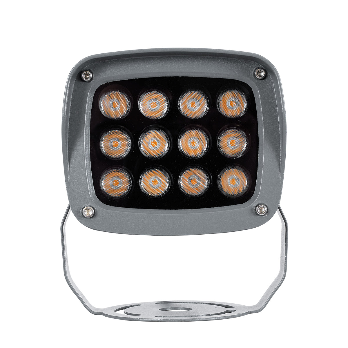 GLOBOSTAR® FLOODXENA 90120 Προβολέας Σποτ Wall Washer LED 12W 1260lm 10° AC 220-240V Αδιάβροχο IP65 Ultra Θερμό Λευκό 2200K - Bridgelux SMD Chip - Γκρι Ανθρακί Ματ - Μ13.5 x Π11 x Υ15cm - 3 Χρόνια Εγγύηση