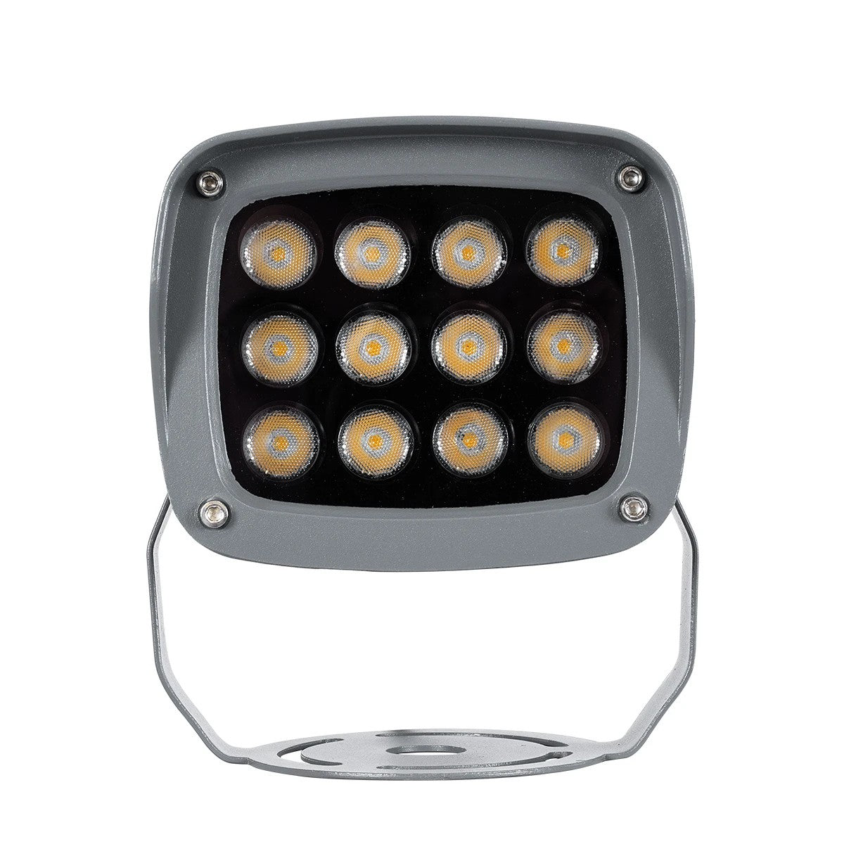 GLOBOSTAR® FLOODXENA 90121 Προβολέας Σποτ Wall Washer LED 12W 1320lm 10° AC 220-240V Αδιάβροχο IP65 Θερμό Λευκό 2700K - Bridgelux SMD Chip - Γκρι Ανθρακί - Μ13.5 x Π11.5 x Υ15cm - 3 Χρόνια Εγγύηση