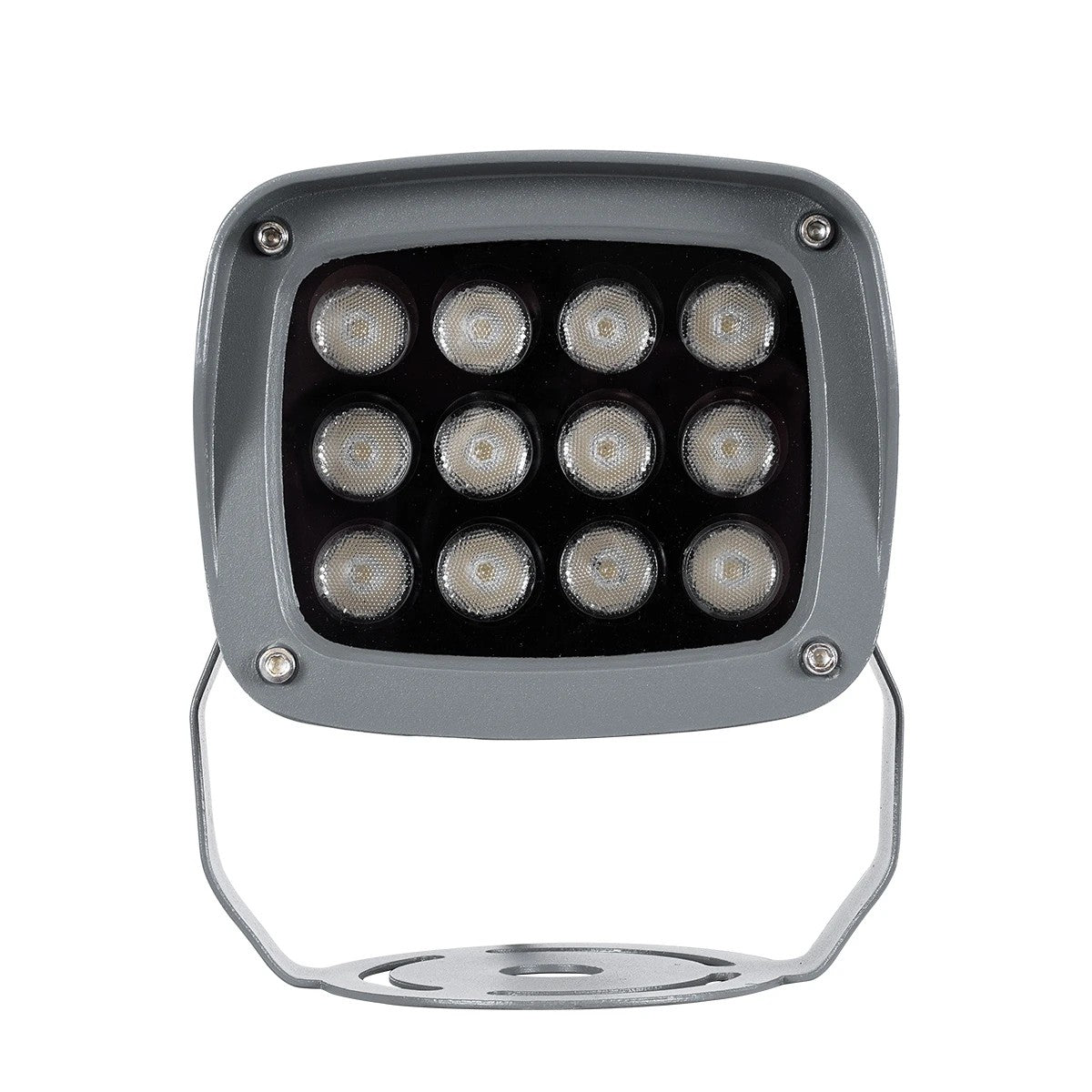 GLOBOSTAR® FLOODXENA 90124 Προβολέας Σποτ Wall Washer LED 12W 1020lm 10° AC 220-240V Αδιάβροχο IP65 Μπλε - Bridgelux SMD Chip - Γκρι Ανθρακί - Μ13.5 x Π11 x Υ15cm - 3 Χρόνια Εγγύηση