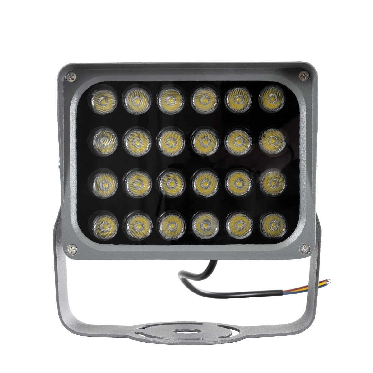 GLOBOSTAR® FLOODXENA 90130 Προβολέας Σποτ Wall Washer LED 24W 2880lm 10° AC 220-240V Αδιάβροχο IP65 Ψυχρό Λευκό 6000K - Bridgelux SMD Chip - Γκρι Ανθρακί - Μ18 x Π12 x Υ18cm - 3 Χρόνια Εγγύηση