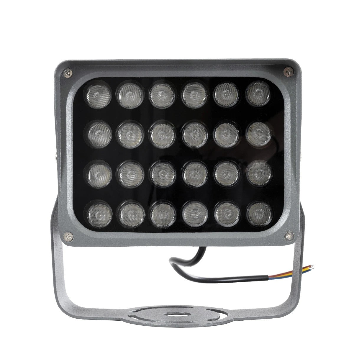 GLOBOSTAR® FLOODXENA 90132 Προβολέας Φούξια Σποτ Wall Washer LED 24W 2040lm 10° AC 220-240V Αδιάβροχο IP65 Φούξια - Bridgelux SMD Chip - Γκρι Ανθρακί - Μ18 x Π13.5 x Υ18cm - 3 Χρόνια Εγγύηση