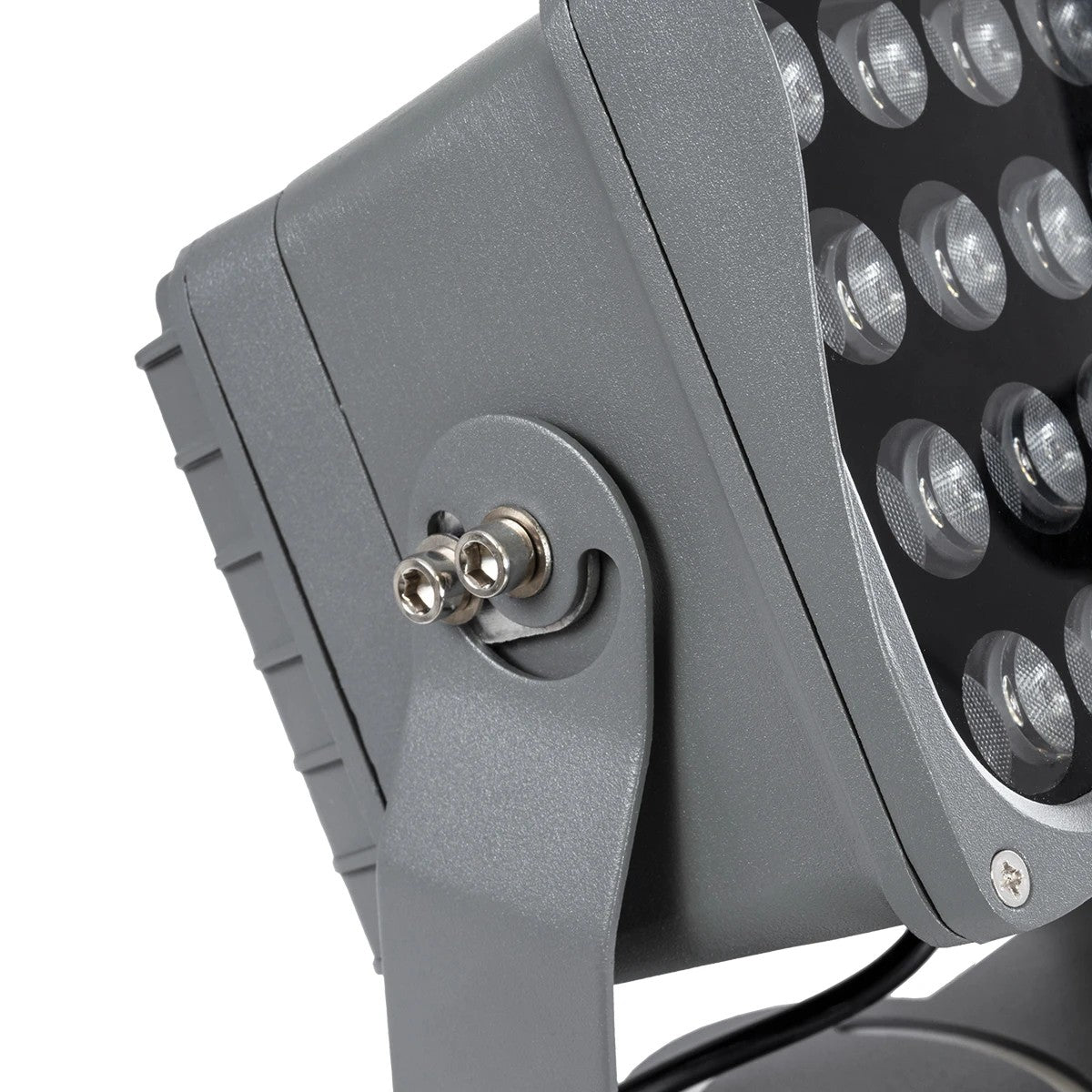 GLOBOSTAR® FLOODXENA 90132 Προβολέας Φούξια Σποτ Wall Washer LED 24W 2040lm 10° AC 220-240V Αδιάβροχο IP65 Φούξια - Bridgelux SMD Chip - Γκρι Ανθρακί - Μ18 x Π13.5 x Υ18cm - 3 Χρόνια Εγγύηση