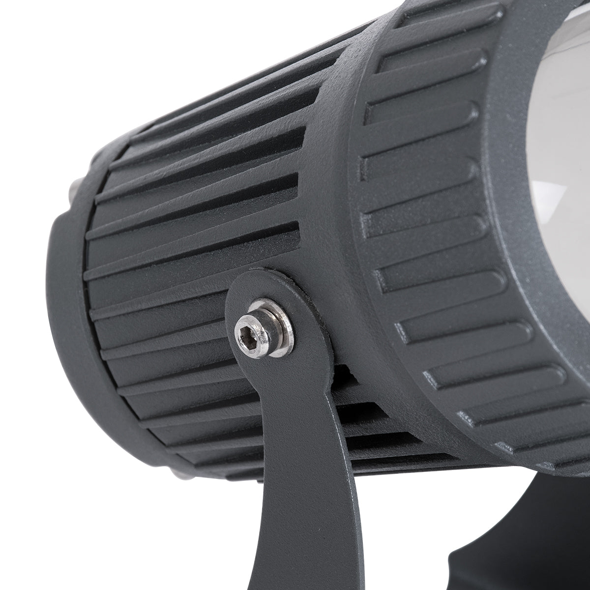 GLOBOSTAR® SPOT-FENIA 90134 Αρχιτεκτονικό Σποτ Φωτισμου LED 10W 1150lm 5° DC 24V Αδιάβροχο IP65 Φυσικό Λευκό 4500K Dimmable - Γκρι Ανθρακί - Μ7 x Π7 x Υ12cm - 3 Χρόνια Εγγύηση - ledmania.gr