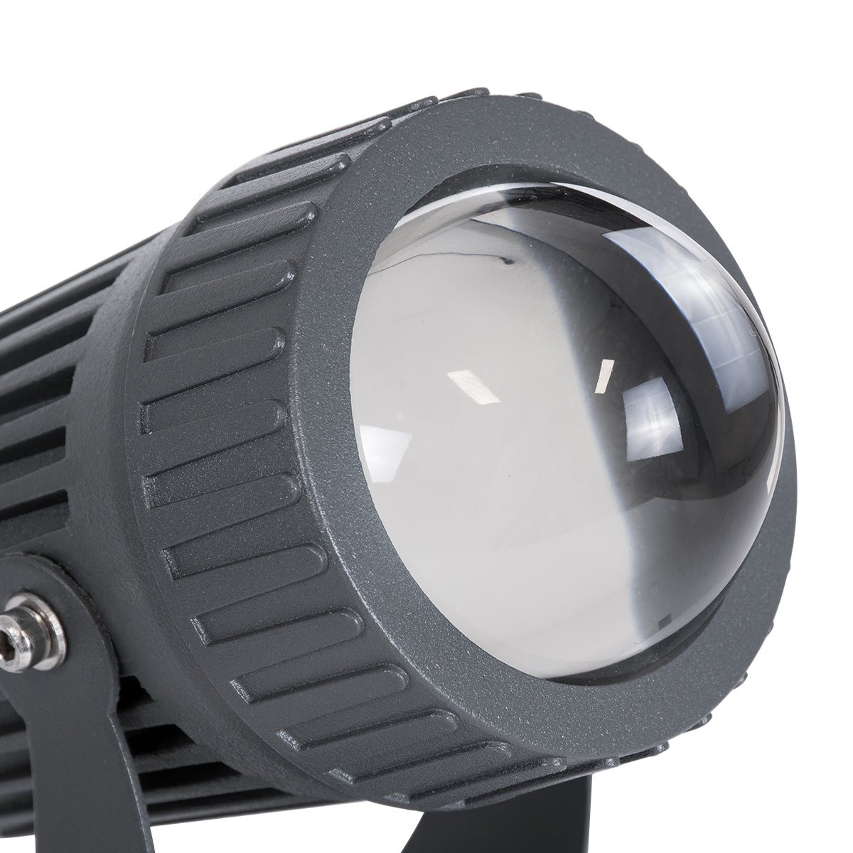 GLOBOSTAR® SPOTFENIA 90135 Αρχιτεκτονικό Σποτ Φωτισμου LED 10W 1100lm 5° DC 24V Αδιάβροχο IP65 Θερμό Λευκό 2700K Dimmable - Bridgelux COB Chip - Γκρι Ανθρακί - Μ7 x Π7 x Υ12cm - 3 Χρόνια Εγγύηση