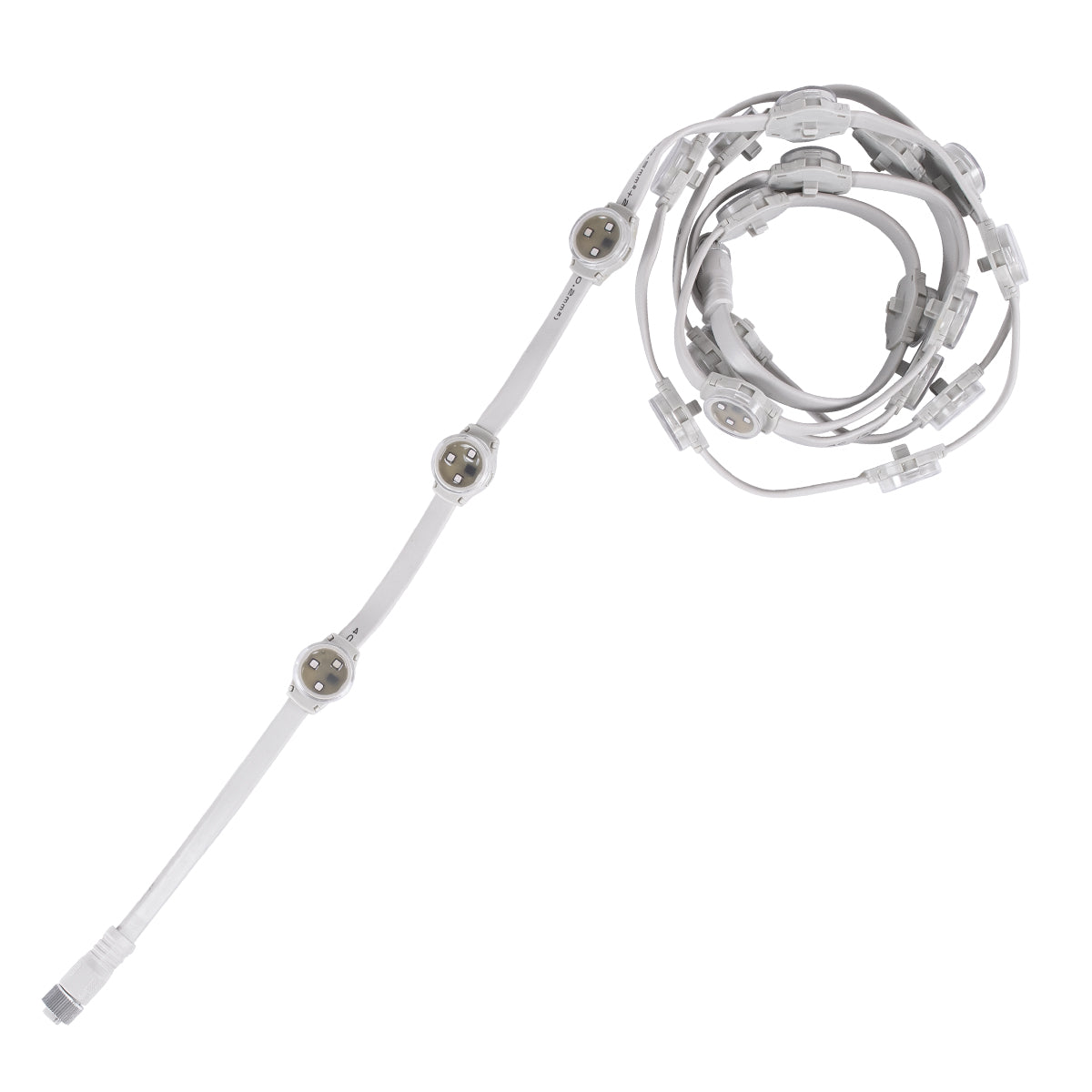 GloboStar® 90140 Digital Pixel Addressable Facade Module Chain String with 20 Spots - Ψηφιακή Αλυσίδα Γιρλάντα με 20 Σποτ LED SMD 3535 15W 20LED 20PIXEL SPI/TTL Protocol IC UCS512B 900lm 120° DC 12V IP67 RGB - Λευκό Σώμα - Μ232 x Π2.5 x Υ1.5cm - ledmania.gr