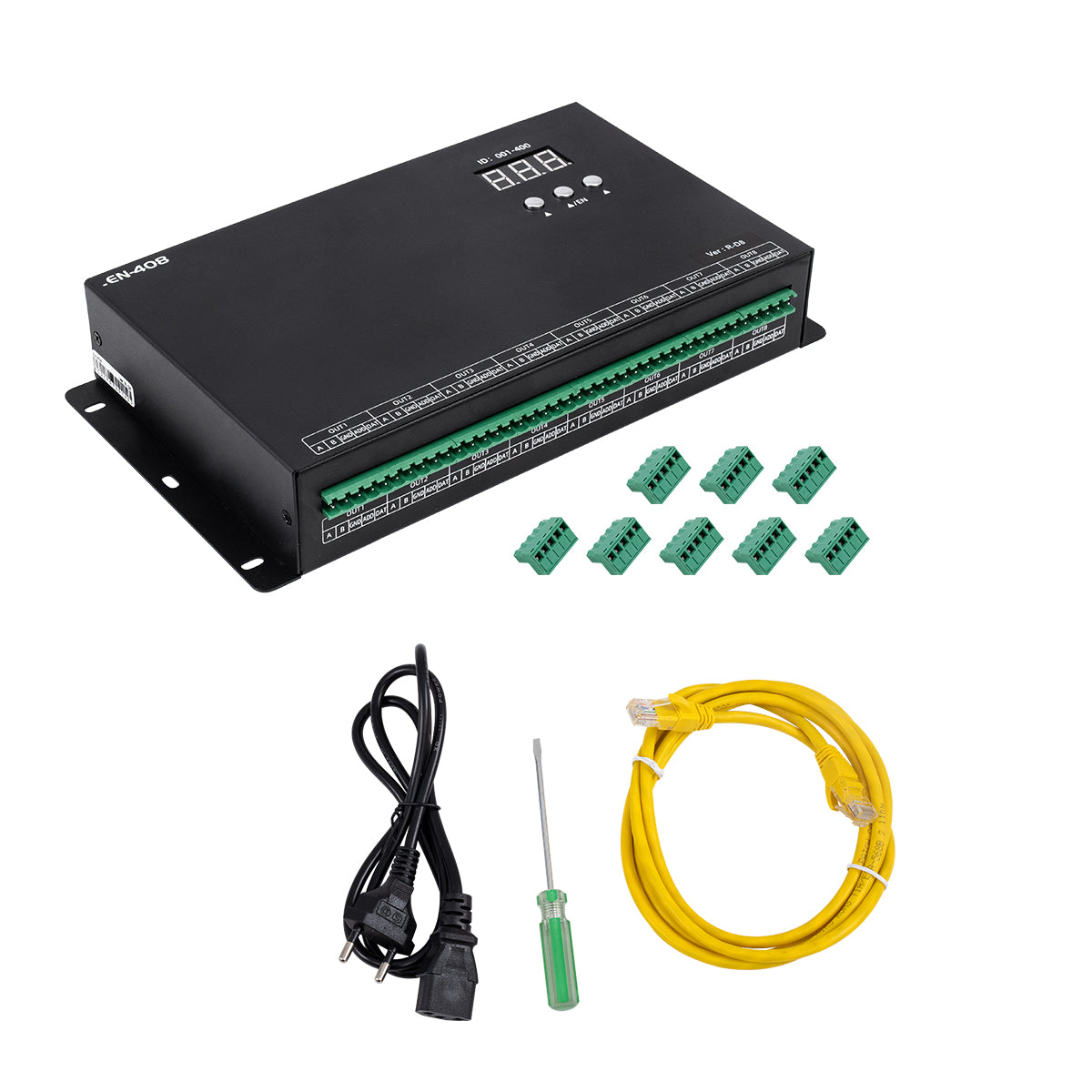 GloboStar® 90146 SEEKWAY EN-408 - Professional Channel Controller - Full Colour LED Digital Control System - Κεντρικός & Slave Controller Καναλιών Εξόδου για Ψηφιακά Προϊόντα LED Digital Pixel TTL & DMX512 - Single Colour & RGB & RGBW - Synchronous - ledmania.gr