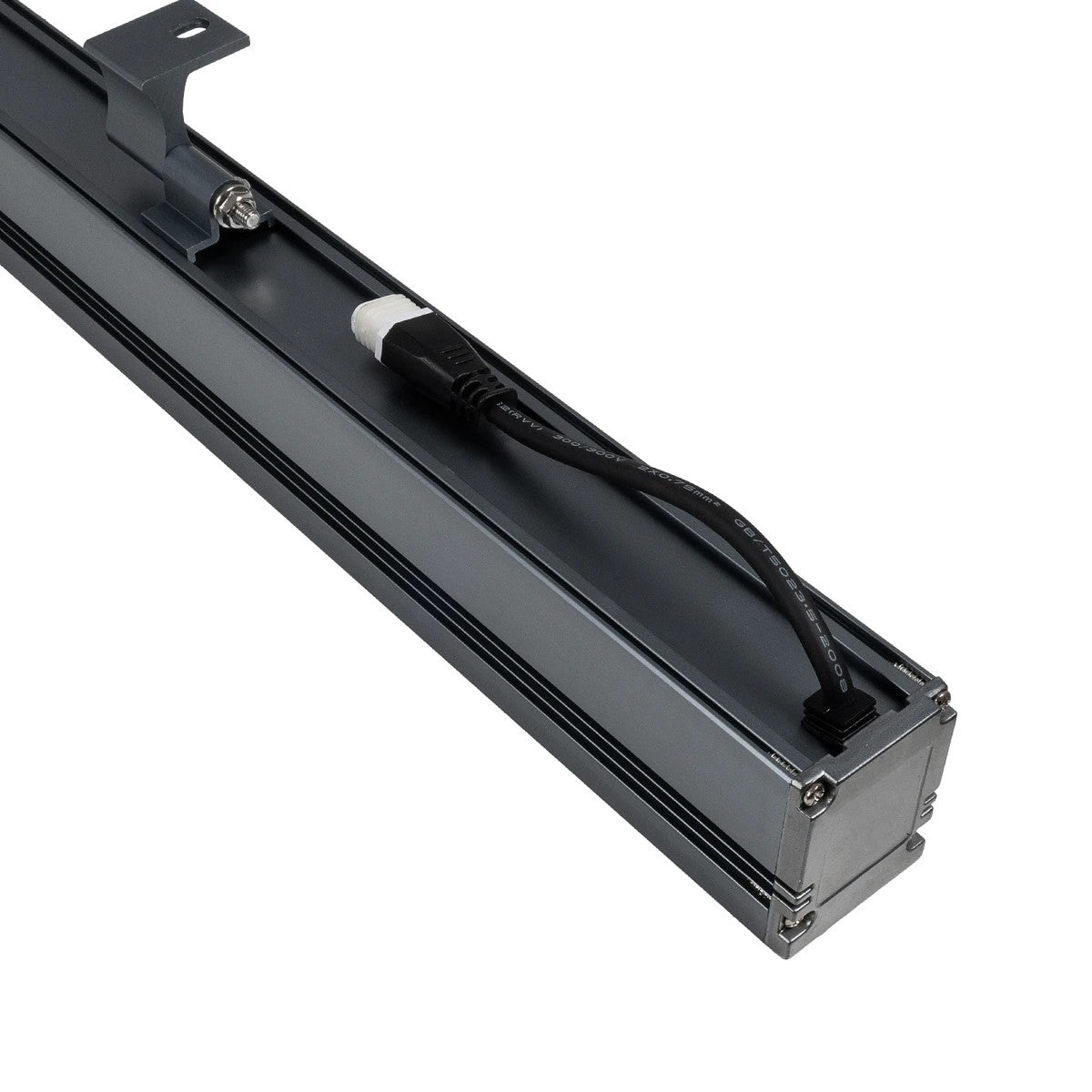 GLOBOSTAR® WASHERMARGO 90155 Μπάρα Φωτισμού Wall Washer Ροζ LED 24W 2040lm 30° DC 24V Αδιάβροχο IP66 Ροζ Dimmable - Bridgelux SMD Chip - Γκρι Ανθρακί - Μ100 x Π4 x Υ5cm - 3 Χρόνια Εγγύηση