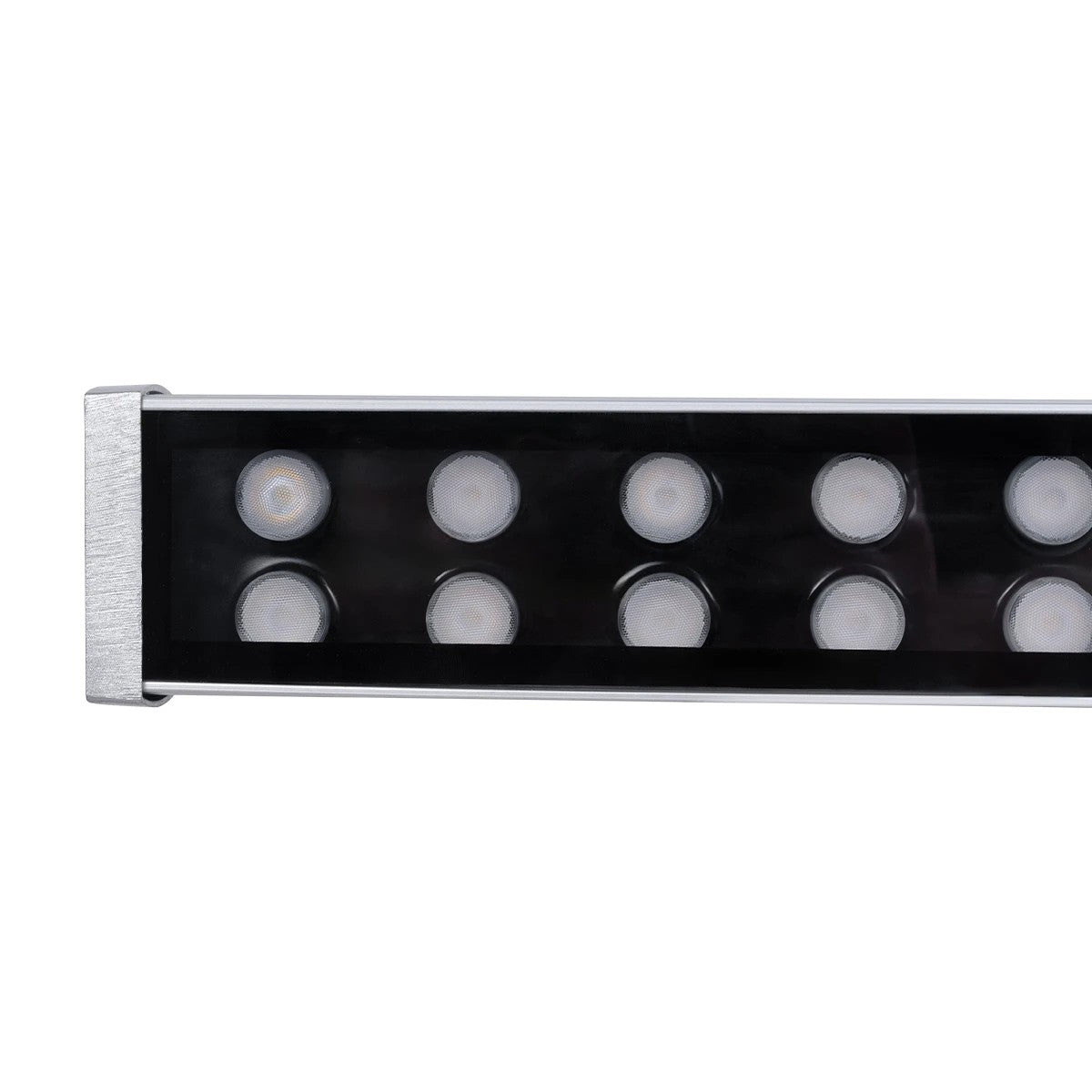 GLOBOSTAR® WASHERMOZA 90158 Μπάρα Φωτισμού Wall Washer LED 48W 5200lm 10-30° DC 24V Αδιάβροχο IP66 Θερμό Λευκό 2700K Dimmable - Bridgelux SMD Chip - Γκρι Ανθρακί - Μ100 x Π6.5 x Υ6.6cm - 3 Χρόνια Εγγύηση