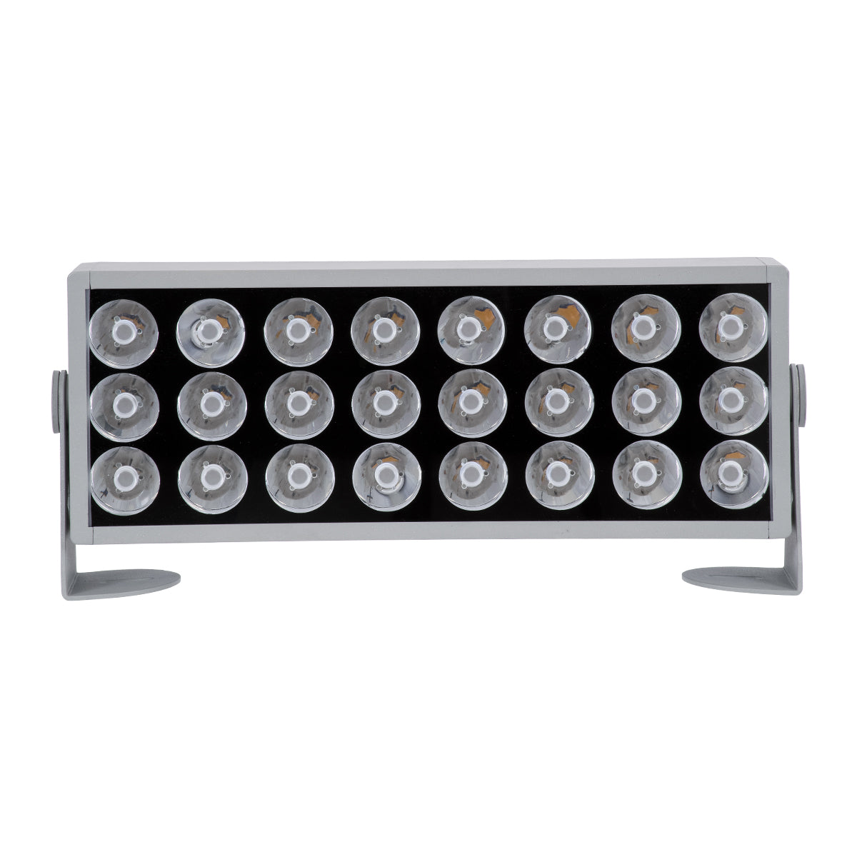 GloboStar® FLOOD-ZENA 90219 Προβολέας Wall Washer για Φωτισμό Κτιρίων LED 60W 5400lm 3° DC 24V Αδιάβροχο IP65 L37 x W9 x H26.5cm Θερμό Λευκό 2700K - Ασημί - 3 Years Warranty - ledmania.gr
