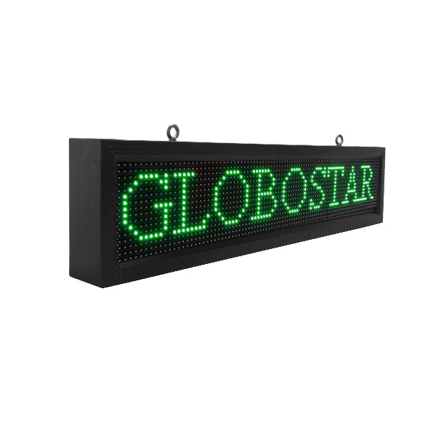 GloboStar® 90252 Κυλιόμενη Ψηφιακή Επιγραφή P10 LED SMD AC 220-240V με Wi-Fi - Αδιάβροχή IP54 - Μονής Όψης - Μ104 x Π9 x Υ24cm Πράσινο - ledmania.gr