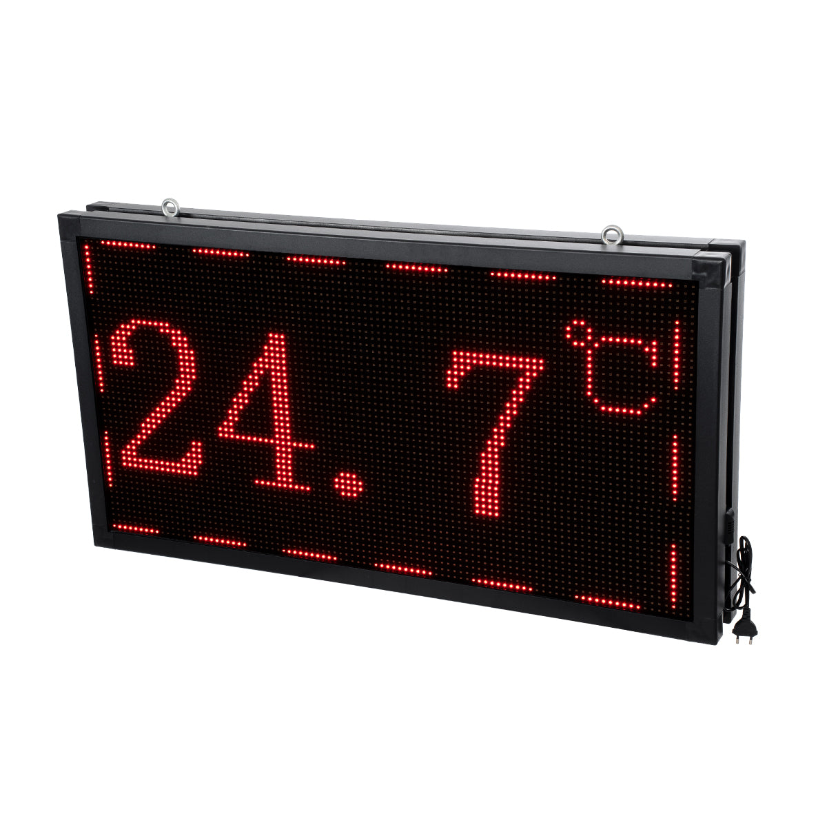 GLOBOSTAR® DISPLAY 90298 Κυλιόμενη Ψηφιακή Επιγραφή 96x48cm P10 Διπλής Όψης LED AC 220-240V Αδιάβροχο IP65 Κόκκινο - WiFi Control μέσω FK APP - Αισθητήρας Θερμοκρασίας & Υγρασίας - Μ102 x Π11 x Υ54.5cm - 2 Χρόνια Εγγύηση