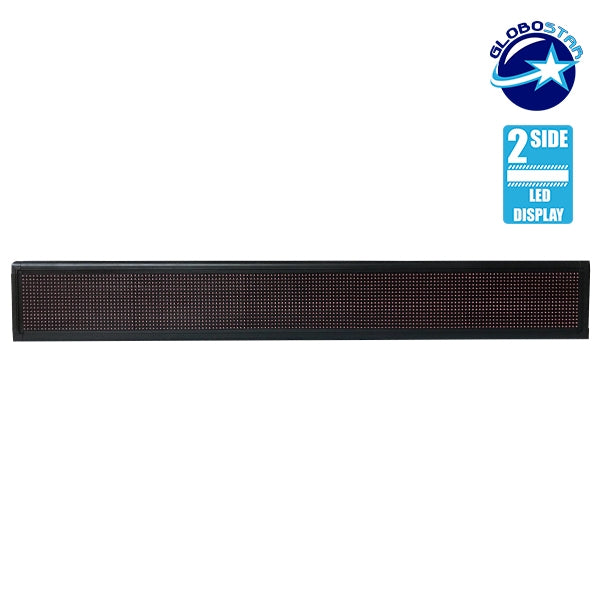 GLOBOSTAR® DISPLAY 90311 Κυλιόμενη Ψηφιακή Επιγραφή Διπλής Όψης 160x16cm P10 160x16 Pixel LED 250W AC 220-240V Αδιάβροχο IP65 Κόκκινο - WiFi Control μέσω FK APP - Αισθητήρας Θερμοκρασίας & Υγρασίας - Μ168 x Π12 x Υ24cm - 2 Χρόνια Εγγύηση