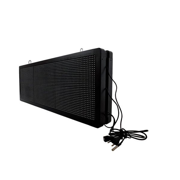 GLOBOSTAR® DISPLAY 90325 Κυλιόμενη Ψηφιακή Επιγραφή Διπλής Όψης 96x32cm P10 96x32 Pixel LED 360W AC 220-240V Αδιάβροχο IP65 Πολύχρωμο RGB - WiFi Control μέσω FK APP - Αισθητήρας Θερμοκρασίας & Υγρασίας - Μ104 x Π12 x Υ40cm - 2 Χρόνια Εγγύηση
