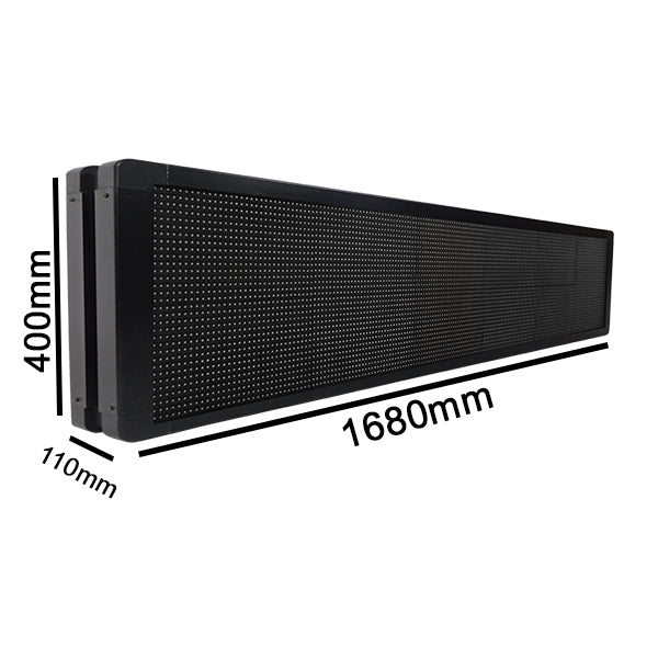 GLOBOSTAR® DISPLAY 90330 Κυλιόμενη Ψηφιακή Επιγραφή Διπλής Όψης 160x32cm P10 160x32 Pixel LED 500W AC 220-240V Αδιάβροχο IP65 Ψυχρό Λευκό 6000K - WiFi Control μέσω FK APP - Αισθητήρας Θερμοκρασίας & Υγρασίας - Μ168 x Π12 x Υ40cm - 2 Χρόνια Εγγύηση