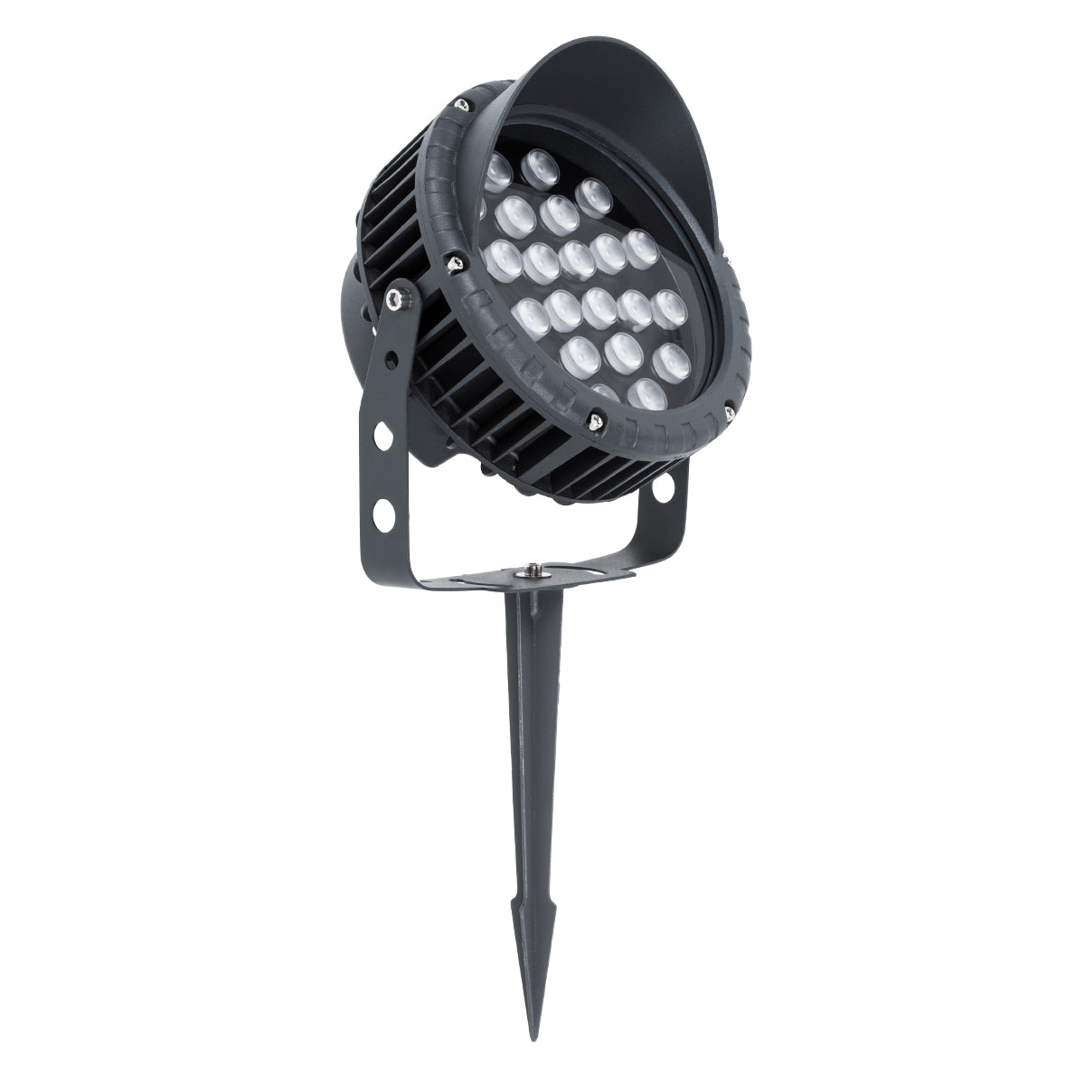 GLOBOSTAR® TREEVINA 90359 Φωτιστικό Σποτ με Αντιθαμβωτική Γρίλια για Φυτά - Δέντρα με Βάση Κήπου / Καρφωτό LED 24W 2040lm 10° DC 24V Αδιάβροχο IP65 Ultra Θερμό Λευκό 2200K Dimmable - Bridgelux SMD Chip - Γκρι Ανθρακί - Μ21.5 x Π18.3 x Υ14cm - 3 Χρόνια ...